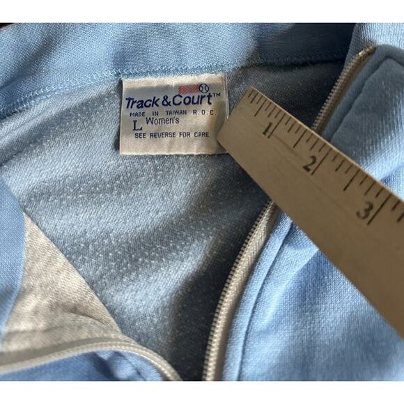VTG Track And Court Full Zip Women’s Sweatshirt Large Workout Exercise Aerobics - Picture 3 of 6